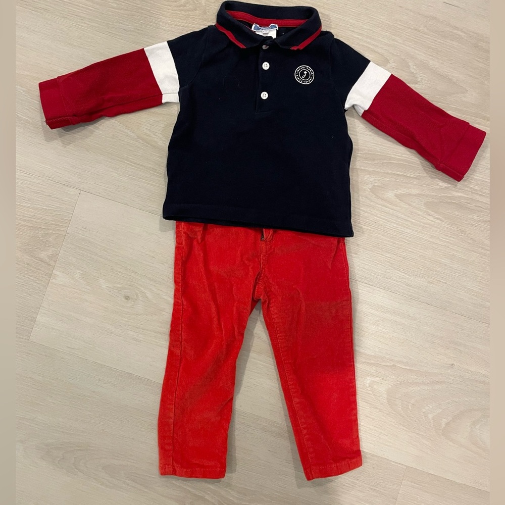 Jacardi Toddler boy 18M Polo Shirt And Pants Set